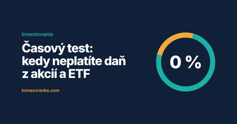 Časový test: kedy pri predaji akcií a ETF neplatíte daň